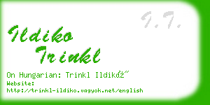 ildiko trinkl business card